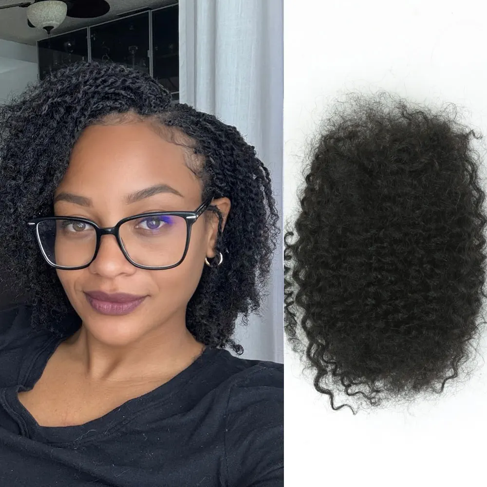 

INS FACIN натуральный цвет человеческих волос Remy для наращивания дредов бразильские волосы афро вьющиеся пучки человеческих волос 30 г/упак.