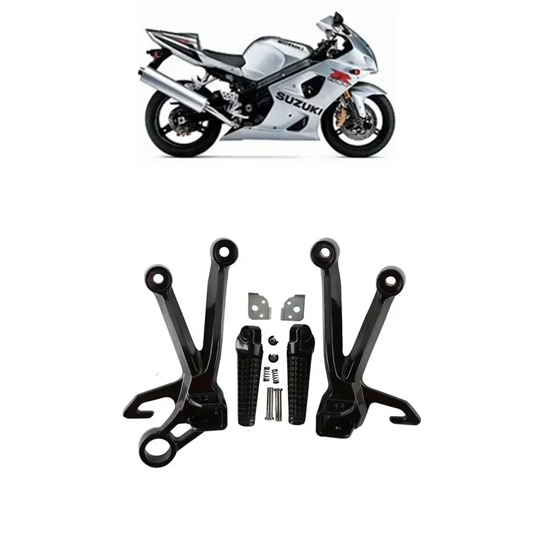 For Motorcycle  Acsessories Rear Foot Pegs Footrest Bracket Set For Suzuki GSXR 1000 2003-2004 K3