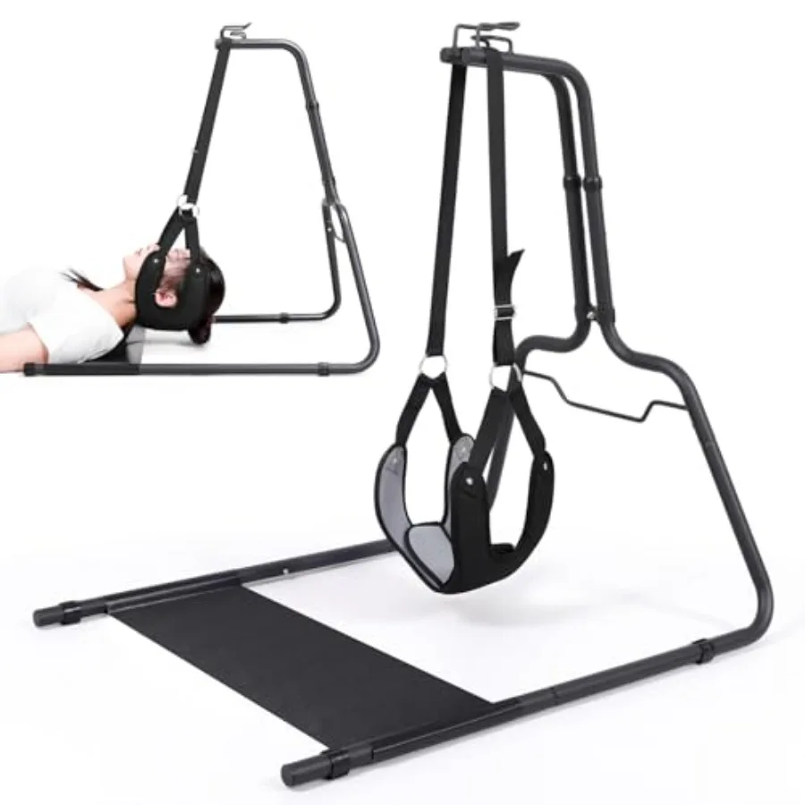 

Neck Stretcher Hammock with Stand for Neck Decompression Cervical Traction Device Stand Steel Heavy Duty Neck Decompressor Neck