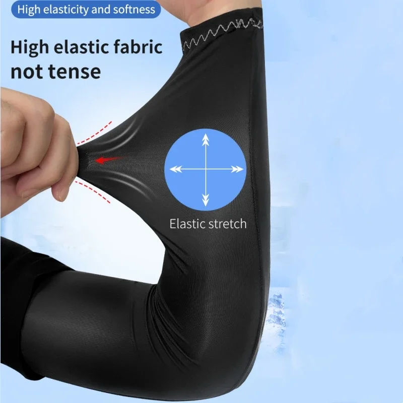 

Black Sport Arm Cover Outdoor Essentials UV Sun Protection Compression Men Women Basketball Golf Bike Cooling Elbow Sleeve Cover