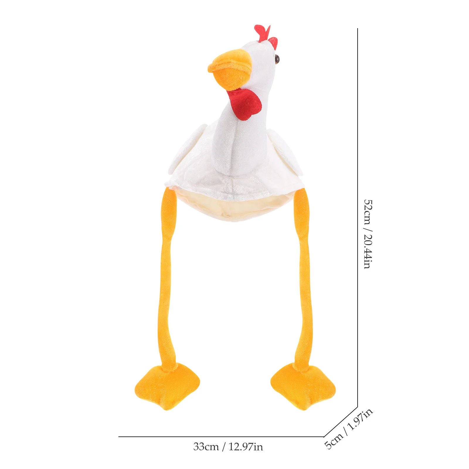 Chick Hat for Cosplay Fun Turkey Animal Cartoon Headgear Costume Prop Photo Plush Funny Hats