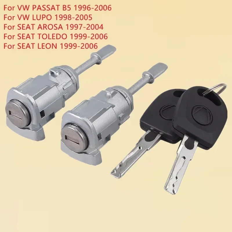 Front Left Right Door Lock Cylinder Key for VW PASSAT B5 3B  Lupo Seat Leon TOLEDO LEON AROSA 1996-2005 3B0837167 3B0837168