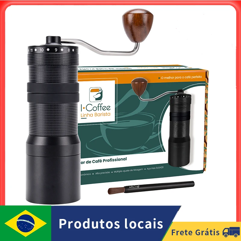 Home Use Manual Coffee Grinder, Large Capacity 40g, with 108 Scale Precise Adjustment, Portable