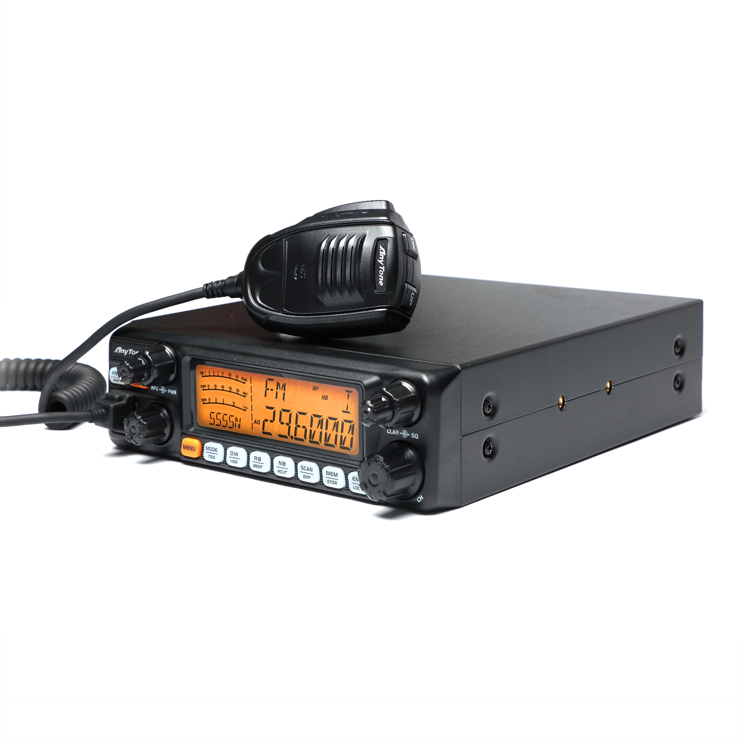 AnyTone AT-5555N II 28.000-29.700MHz Radio 40 Channel Mobile Transceive High Power Output 60W AM PEP 50W FM 60W SSB CTCSS/DCS