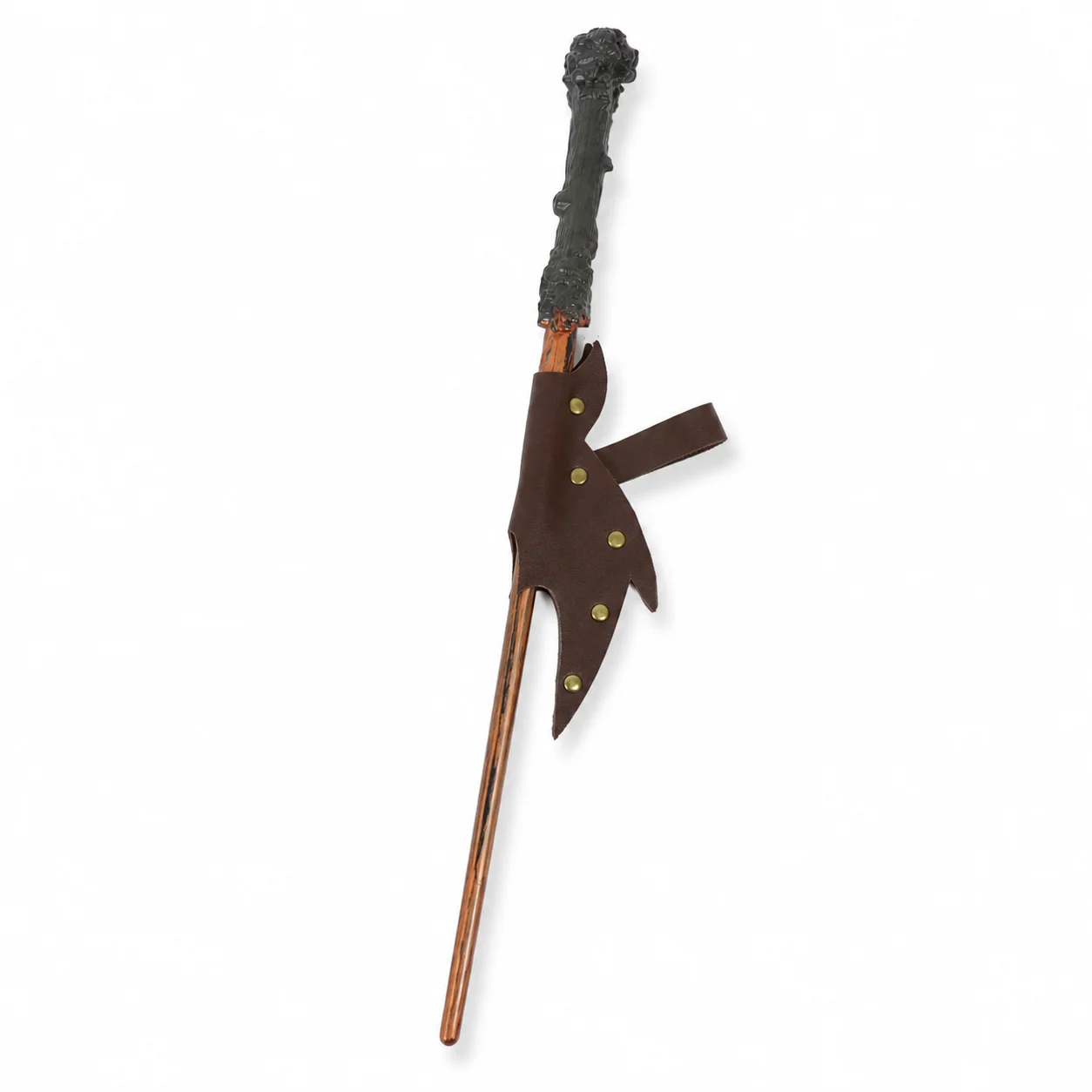 Medieval Riveted Faux Leather Magic Wand Holster,  Renaissance LARP Viking Cosplay Costume Accessory, Halloween Witch Prop