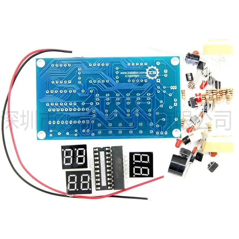 DIY Kit Digital Clock 6 Bits C51 AT89C2051 Chip Electronic Alarm Clock Kit FR-4 PCB with Buzzer Learing Kit for Arduino