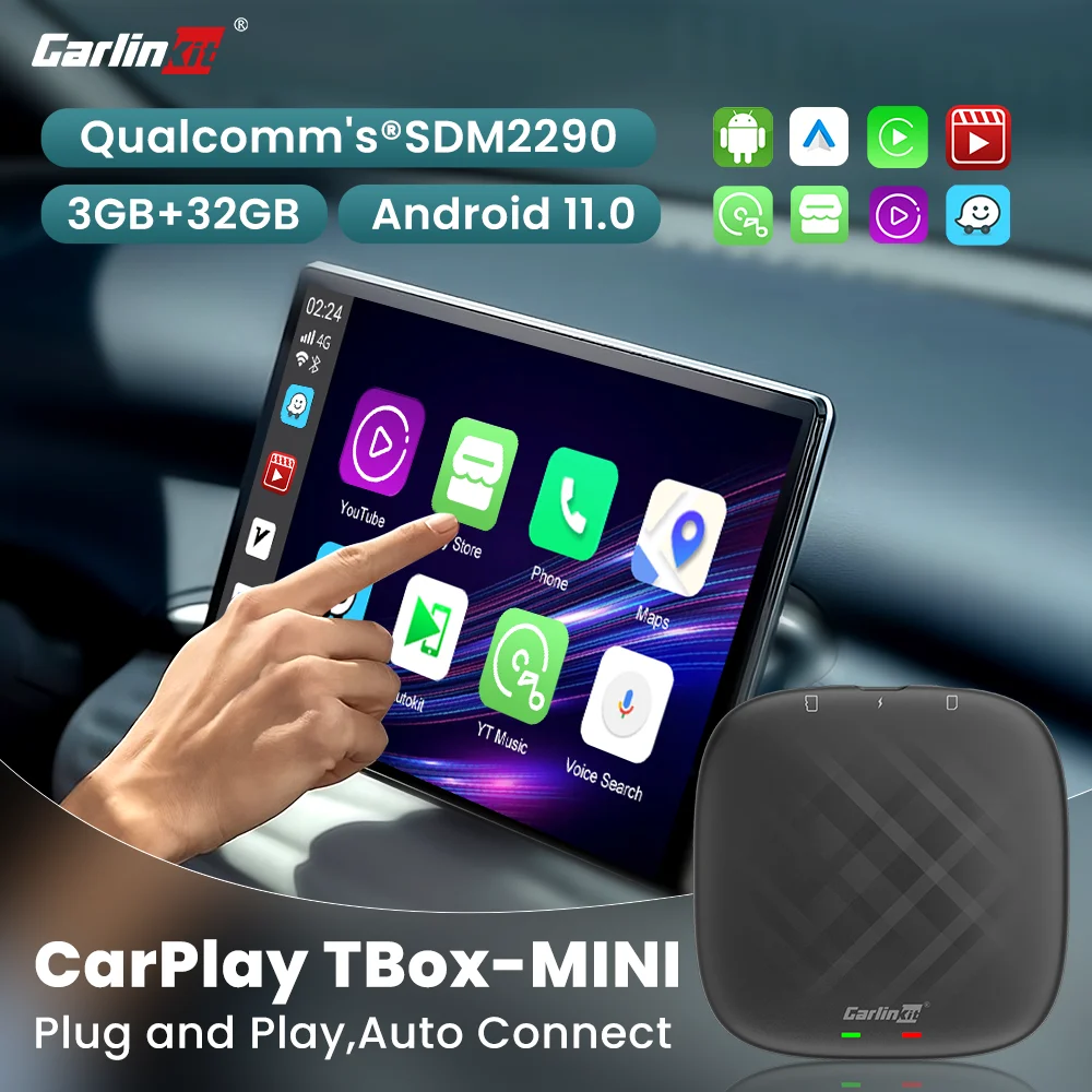 

Carlinkit Android 11 Ai Box CarPlay Wireless Android Auto for Netflix YouTube Spotify GNSS Toyota Mazda Vw Jeep 4G LTE