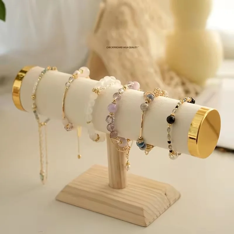 Jewelry Bracelet Display Stand Vertical T Bar Tower Organizer for Hair Band Home Organization Scrunchies Desktop Showcase