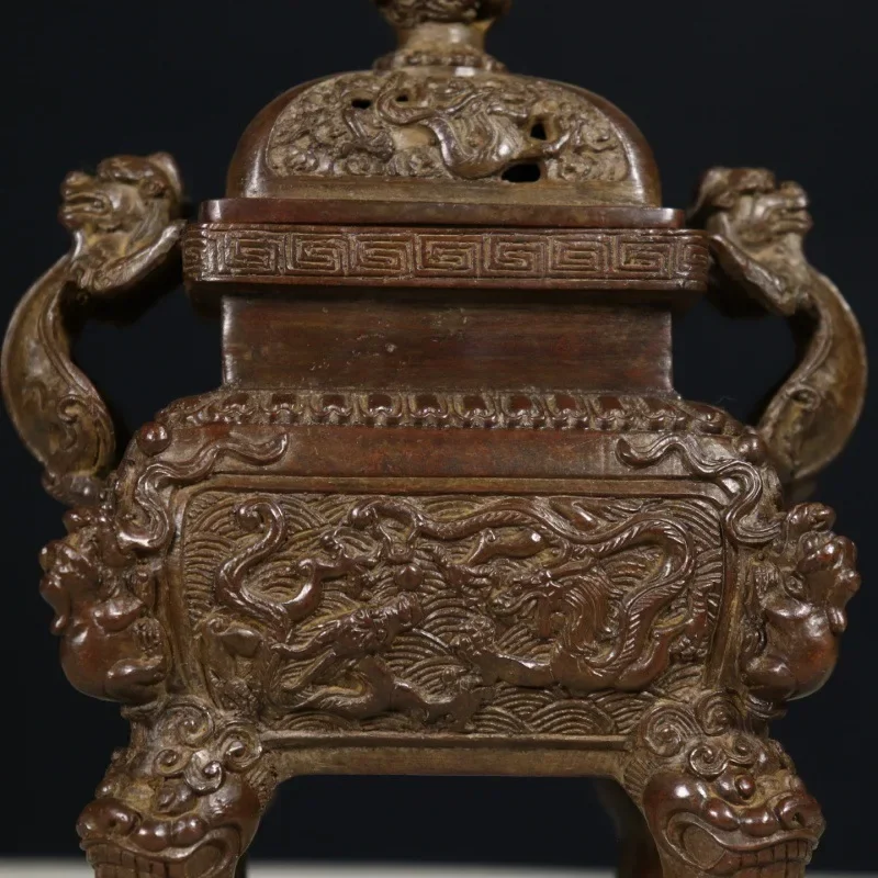 DSA Pure Copper Incense Burner Su Gongli Long Ear Shuanglong Incense Burner Incense Products Buddhist Hall Supply
