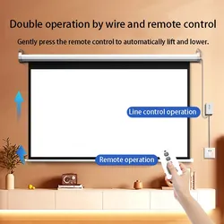 Thinyou 60inch 72inch 84inch100inche 120inch 4:3 Electric Projection Screen Wireless wired remote control Matt White Motorized