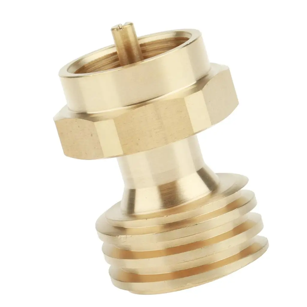 Heavy Duty Brass Adapter for Disposable Throwaway Cylinder Connector, 7/8in-14