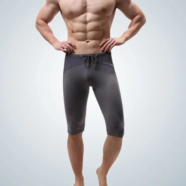 Mannen Modieuze Beenbroek Jeugd Modieuze Legging Boxershorts Strap Tie Lace Up Sport Slanke Fitness Mesh Gat Fietskleding