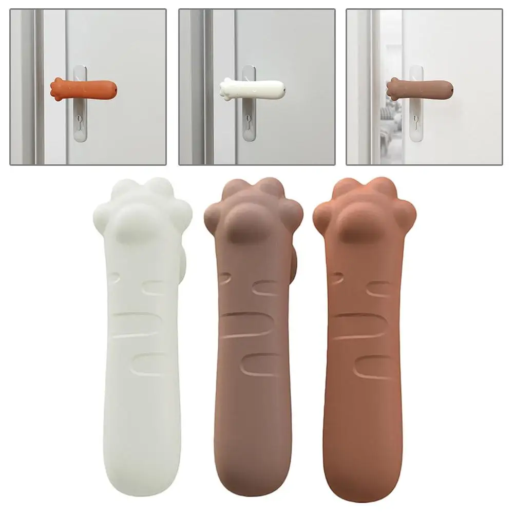 1Pcs Door Handle Cover Cute Claw Silicone Knob Protector Anti-Collision Doorknob Protect Anti-Static Cover Kids Safety Q2H4