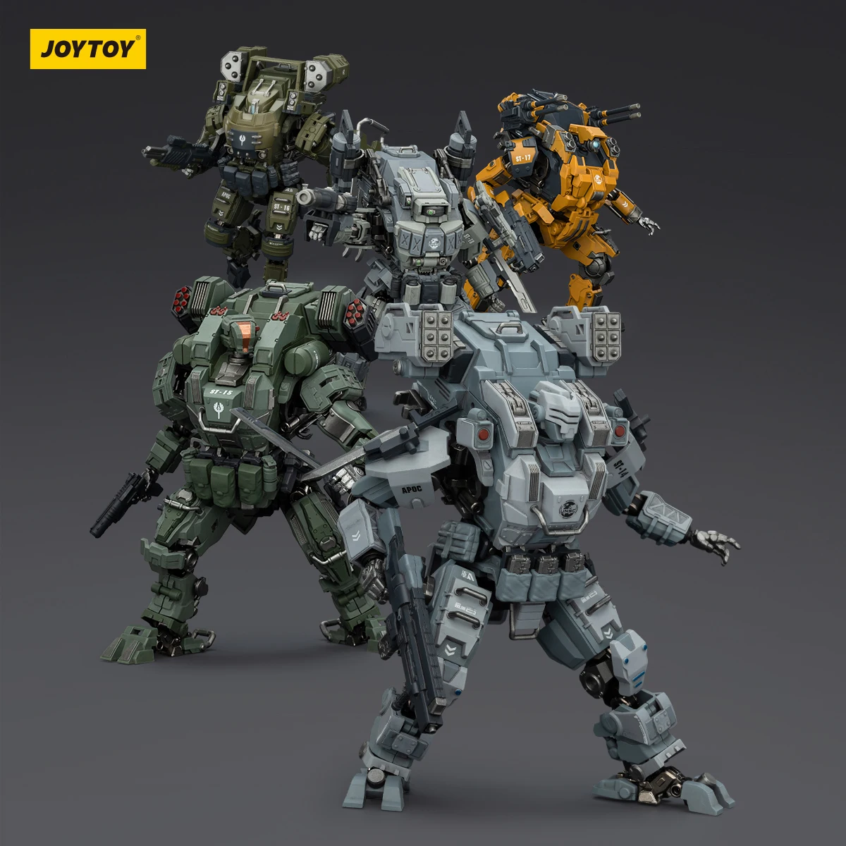 

JOYTOY Dark Source 1/25 Scale APOC Series Sky Tempest Falcon 02 Storm Surge Bedrock Fury Annihilator 02 Action Figure Model Toys