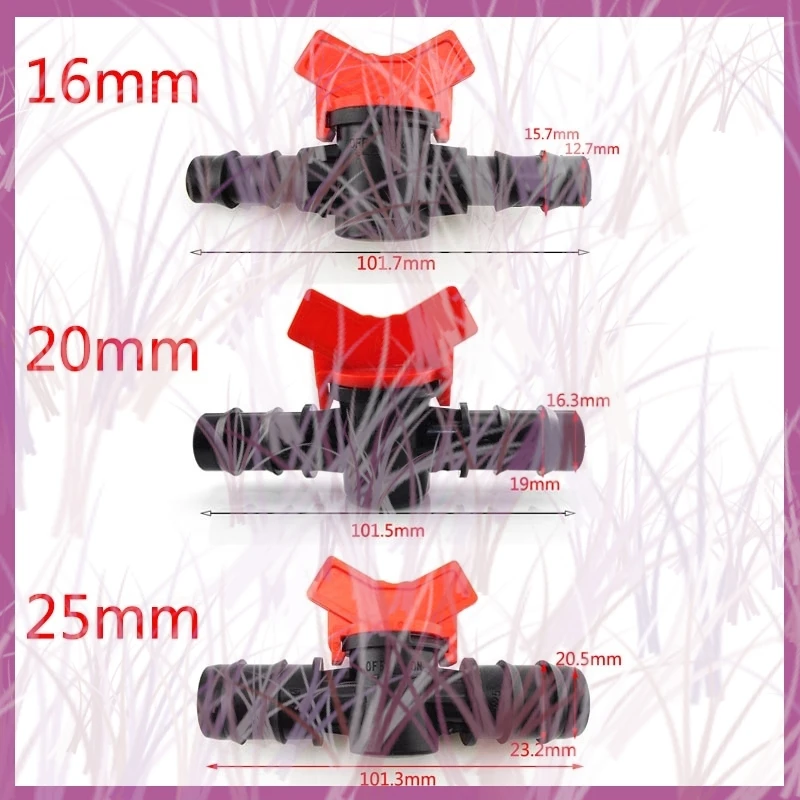 16mm 20mm 25mm Garden Water Tap Drip Irrigation Mini Switch Valve Waterstop Connectors Hose Adapter Home Garden Greenhouse B2