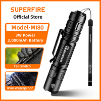 SUPERFIRE MI80-S High power led flashlight Super Bright 1100LM EDC Torch Portable flash lights Fishing Camping Outdoor Lantern