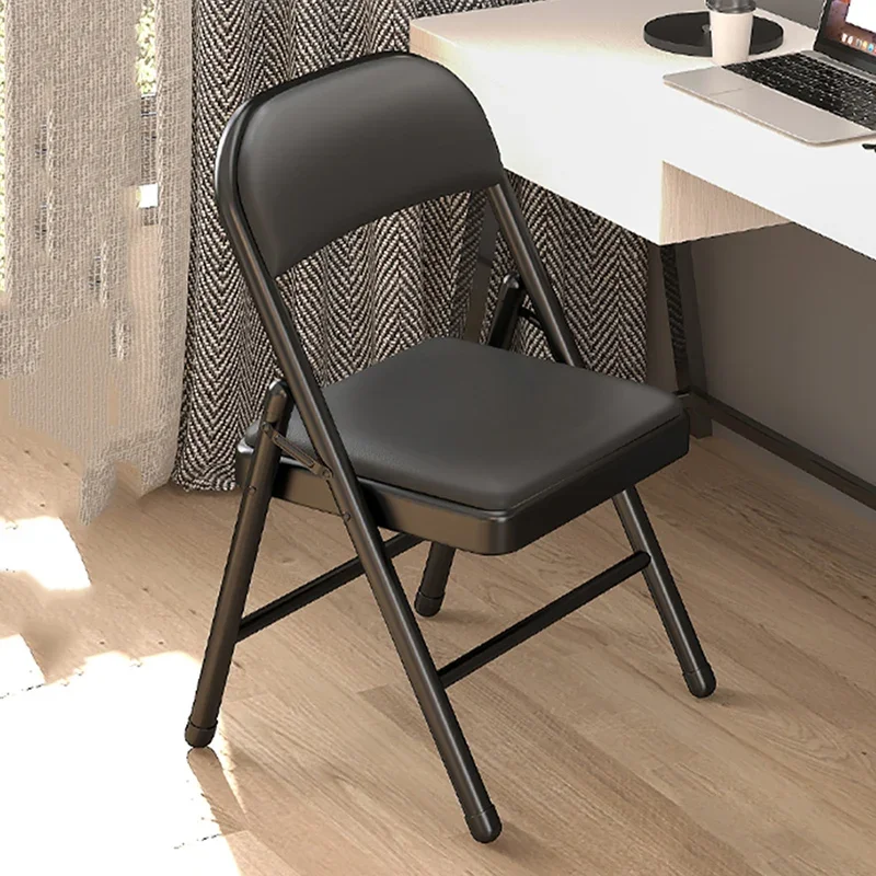 

Folding Nordic Dining Chair Bedroom Kitchen Computer Metal Party Dresser Dining Chair Salon Office Modern Sedie Home Furniture