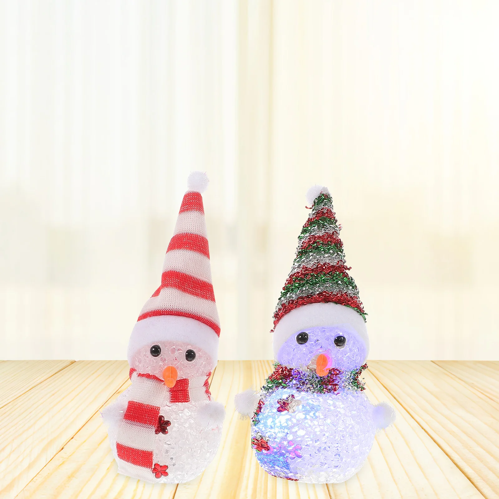 Lámpara LED de muñeco de nieve que cambia de Color, decoración navideña para el hogar, oficina, dormitorio, sala de estar, cocina, baño, escritorio, 4 Uds.