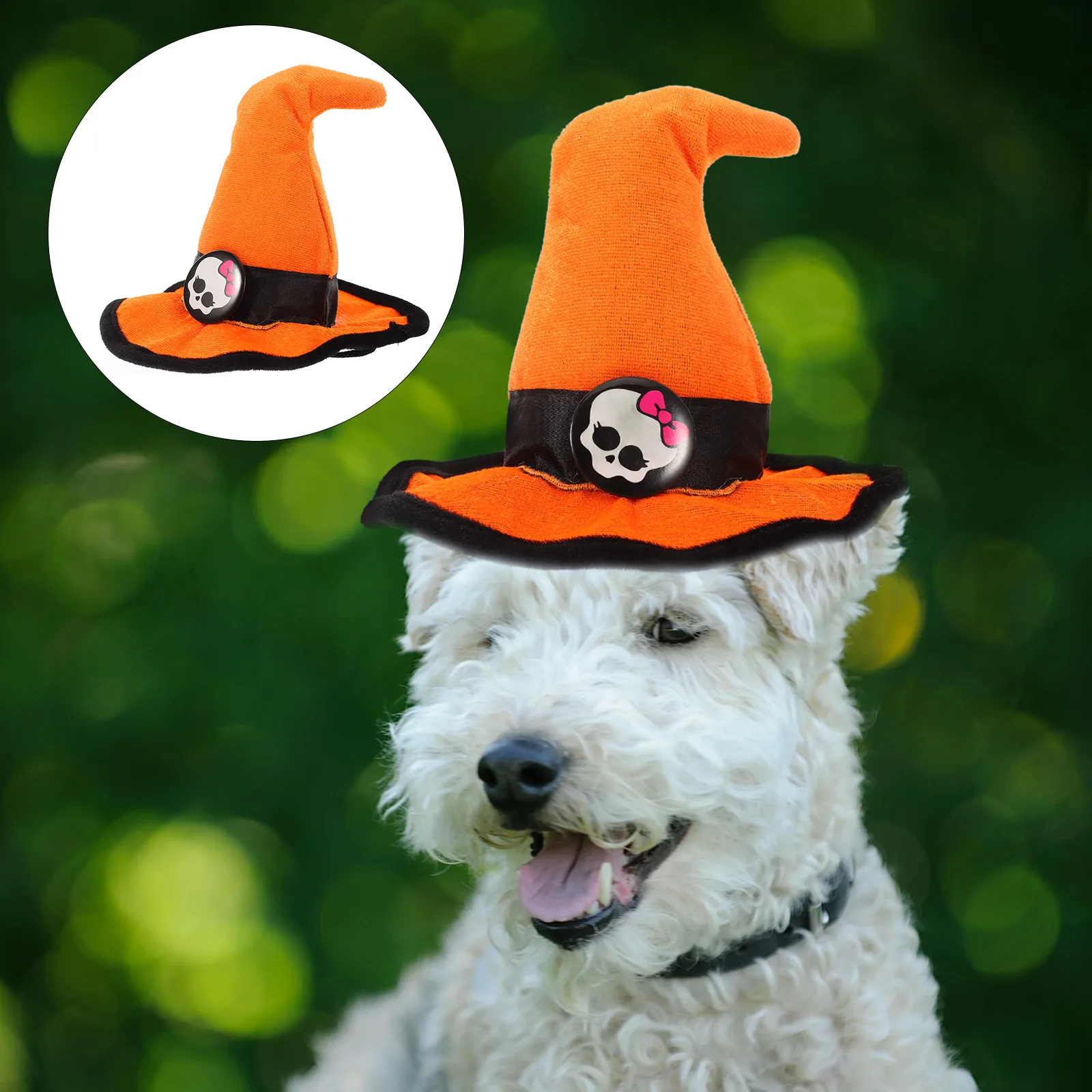 

Velvet Skull Dog Hats Pet Hat Halloween Cat Costume Accessories ange Puppy Headgear Costumes Adjustable Straps Supplies