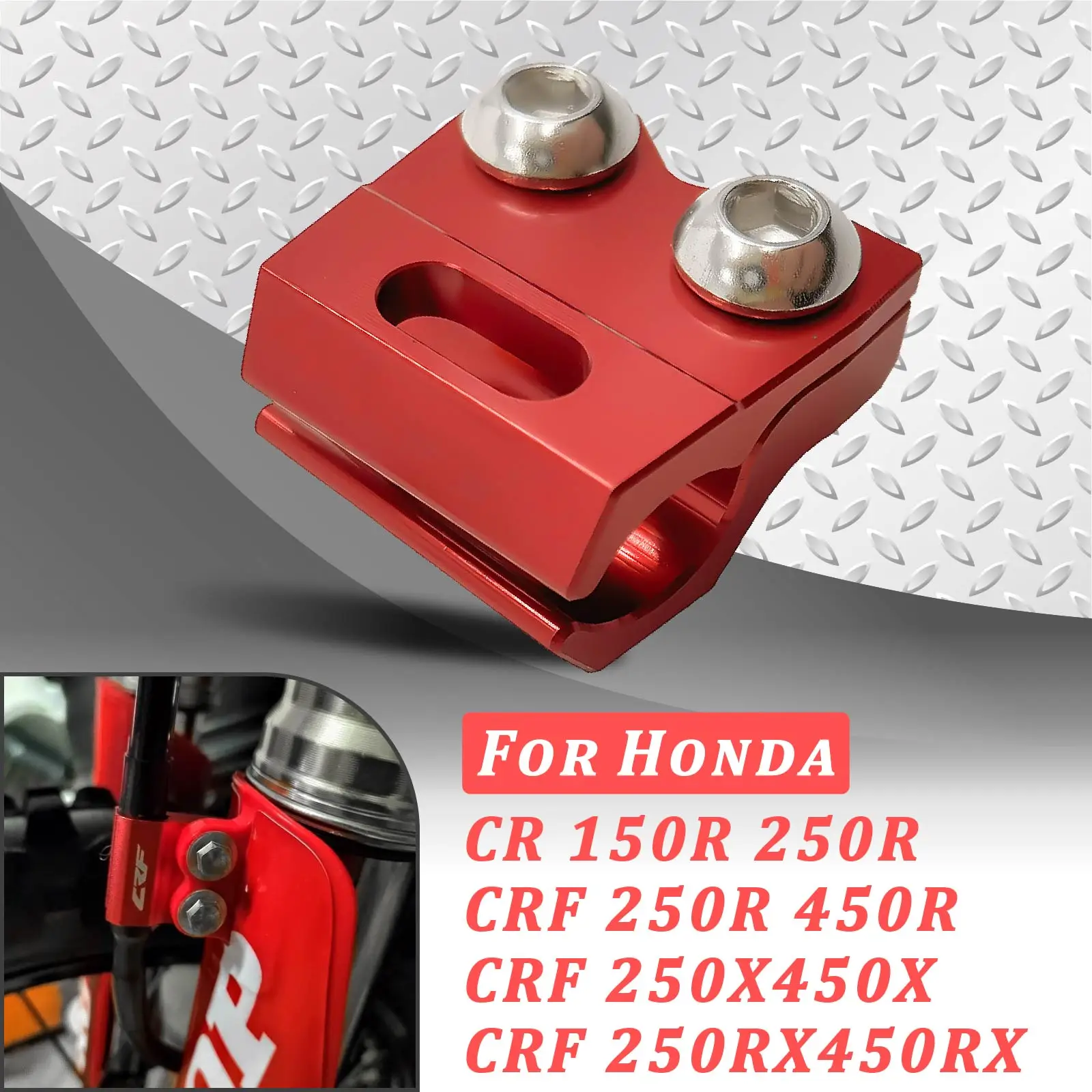 

Motorcycle Clamping Lines Front Brake Hose Clamp Holder For HONDA CRF R X CR125R CR250R CRF150R CRF250R CRF250X CRF450R CRF250RX