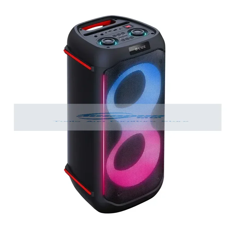 Party box 710 new dual 6.5inch power blue tooth wireless microphone high volume audio 60W portable trolley speaker