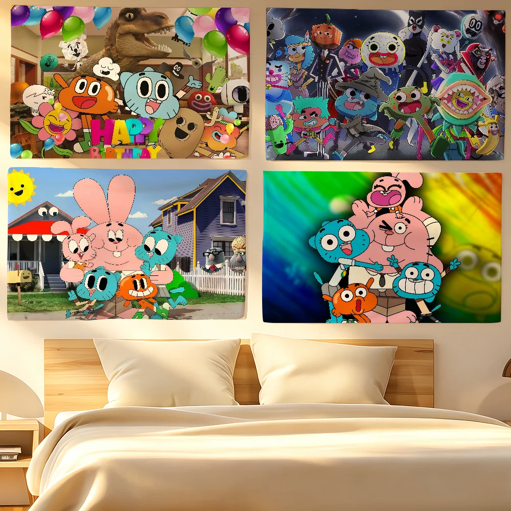 The A-Amazing World of G-Gumball Flag For Sports Matches  Games Parade Rally Holiday Festival Backyard Balcony Club Bar Decor