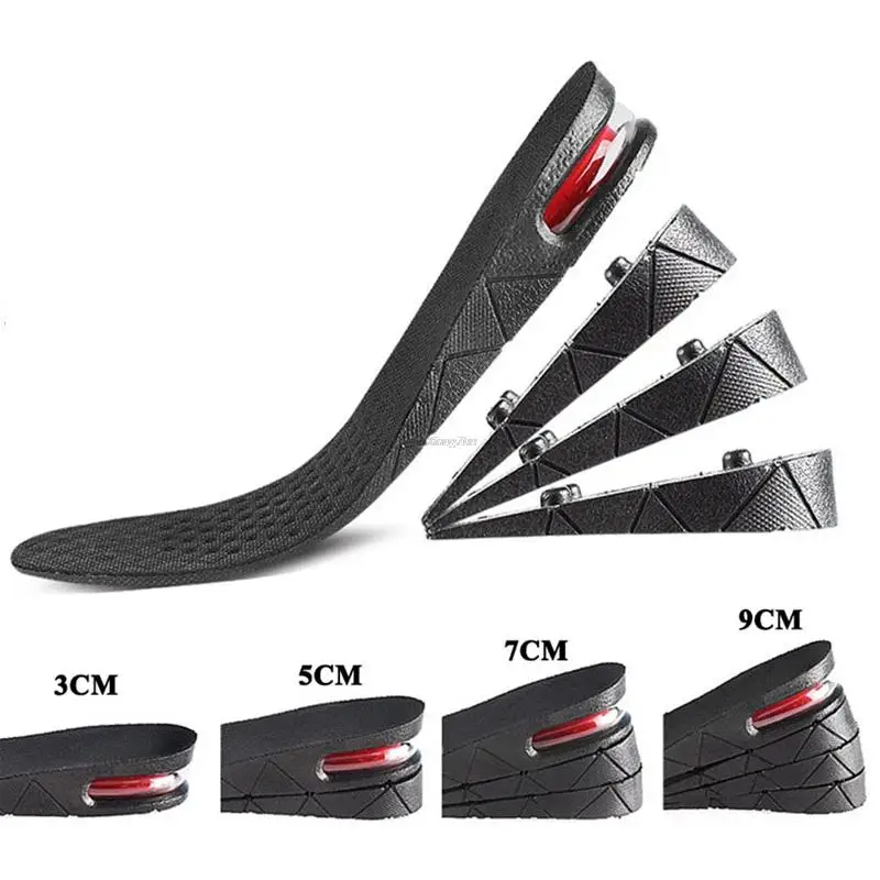 Height Increase Insole Air Cushion Elevator Shoe Insole Lifts Kits Inserts for Men Women Taller Insoles 3-9cm Variable Height