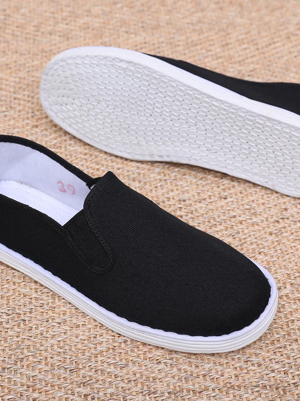 Men's Canvas Shoes Breathable Comfortable Work Shoes Anti-Odor Driving Dad Shoes Beijing Thousand-Layer Bottom Cloth Shoes