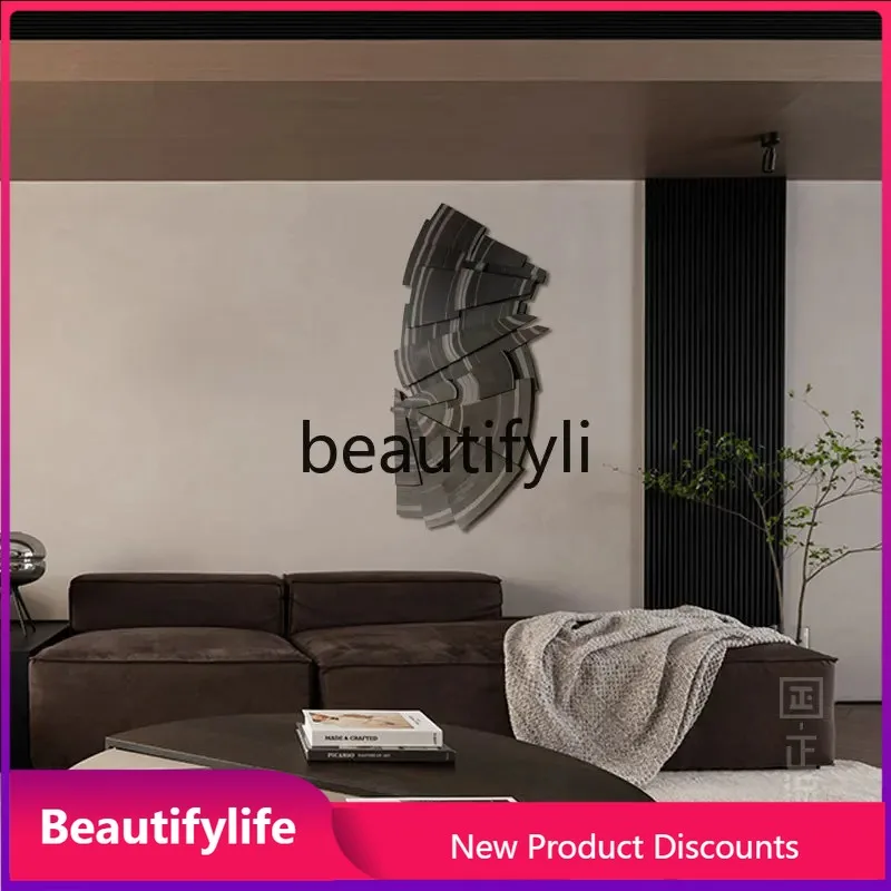 

a44 Wabi-Sabi Minimalist Style Living Room Decorative Painting Hallway Aisle Three-Dimensional Wood Carving Abstract Painting