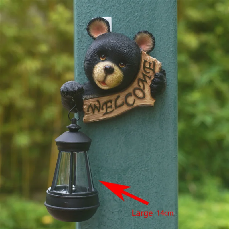 

Solar Garden Statue Light Realistic Bear Design Suitable For Yard Balcony Lawn Ideal Housewarming And Garden Lover Gift
