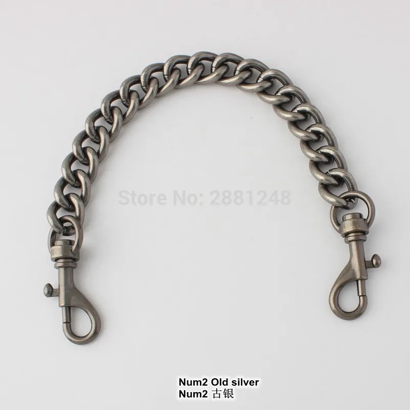 New old silver 17mm Aluminum Chain Roller metal Thick light weight chain for hand bags long strap replace