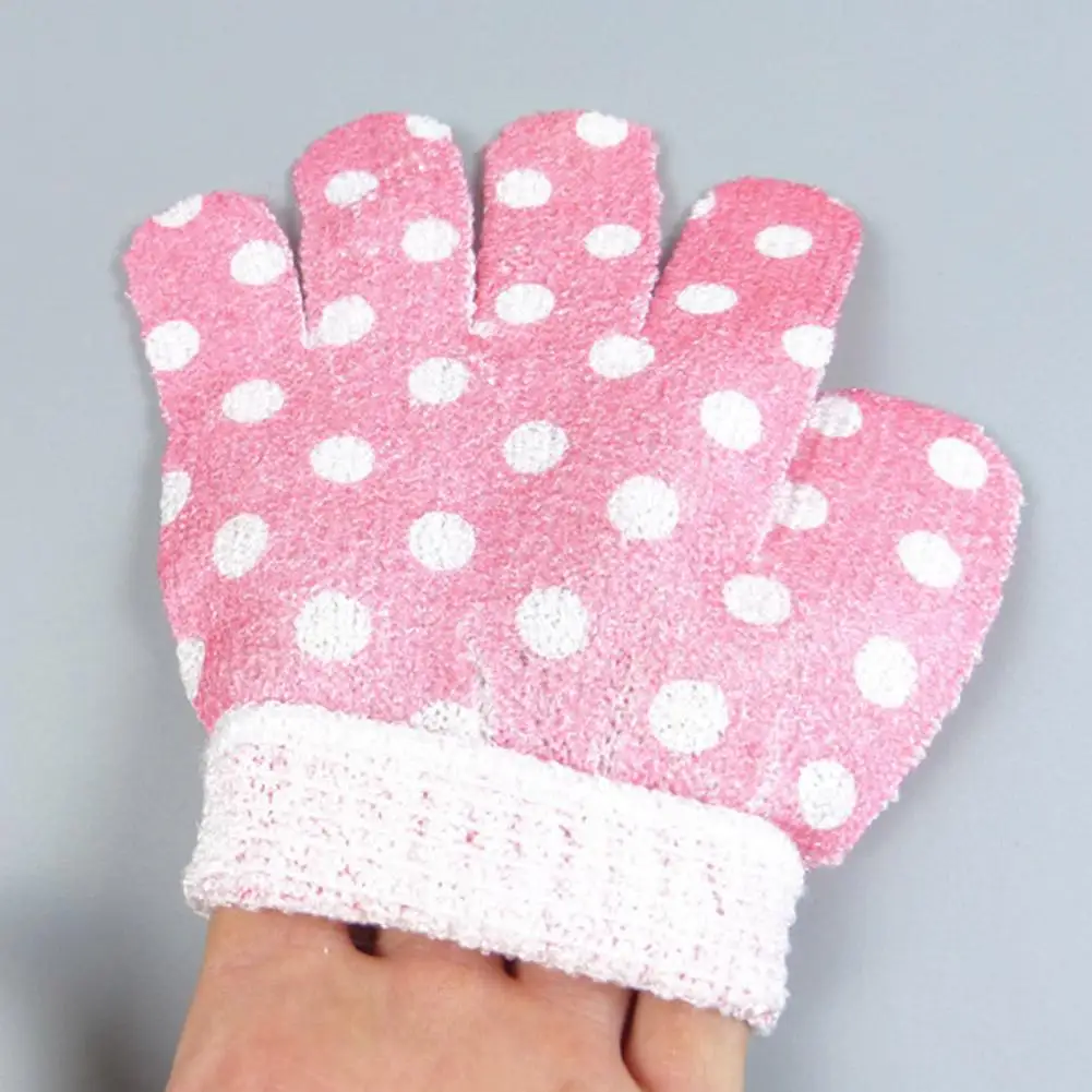 Guantes de baño de cinco dedos al azar, toalla de ducha, exfoliante, suministro elástico para el cuerpo, baño para niños, para la espalda nuevo paño, hogar V5V6, 1 piezas