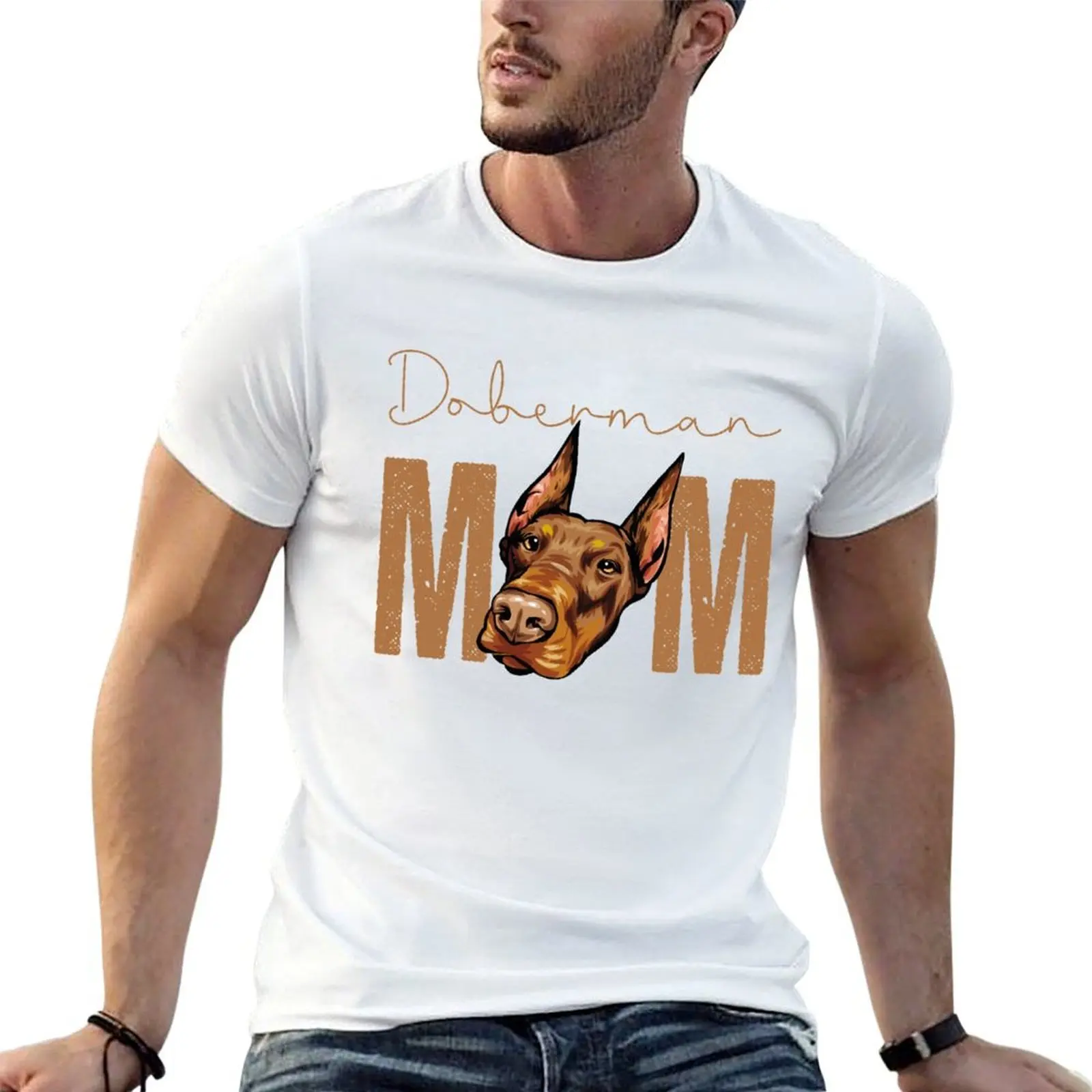 

shirt Slim Shirt, Gift DobermanMom, idea shirts t T-Shirt man Mom Dobermannowner, for Fit for printed t man for Dog