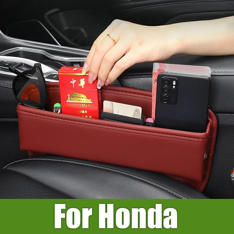 

For Honda XR-V XRV HR-V HRV CR-V CRV Freed GB3 GB4 GP3 Elysion Car Seat Crevice Slot Storage Phone Holder Box Built-in Gap Bag