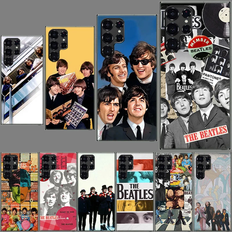 Capa de Telefone LPretty S-Beatles-B para Samsung Galaxy S24 S23 S21 S20 FE S22 S26 Ultra S25 Edge S10 Plus, Capa Transparente em TPU