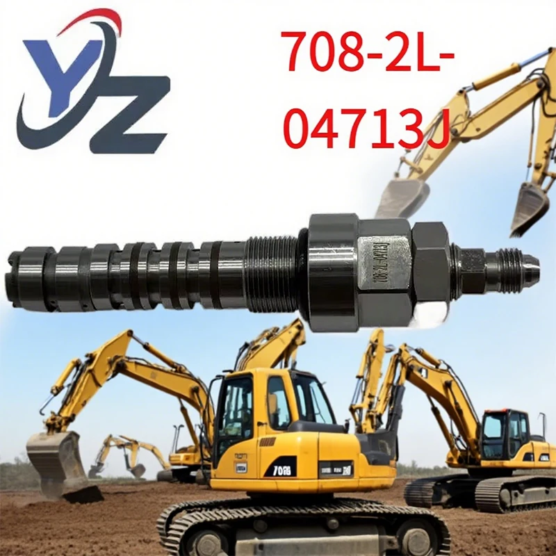 

708-2L-04713J Excavator Overflow Valve PC200-6 PC130-7 PC120-6 Main Relief Valve for Komatsu 7082L04713J