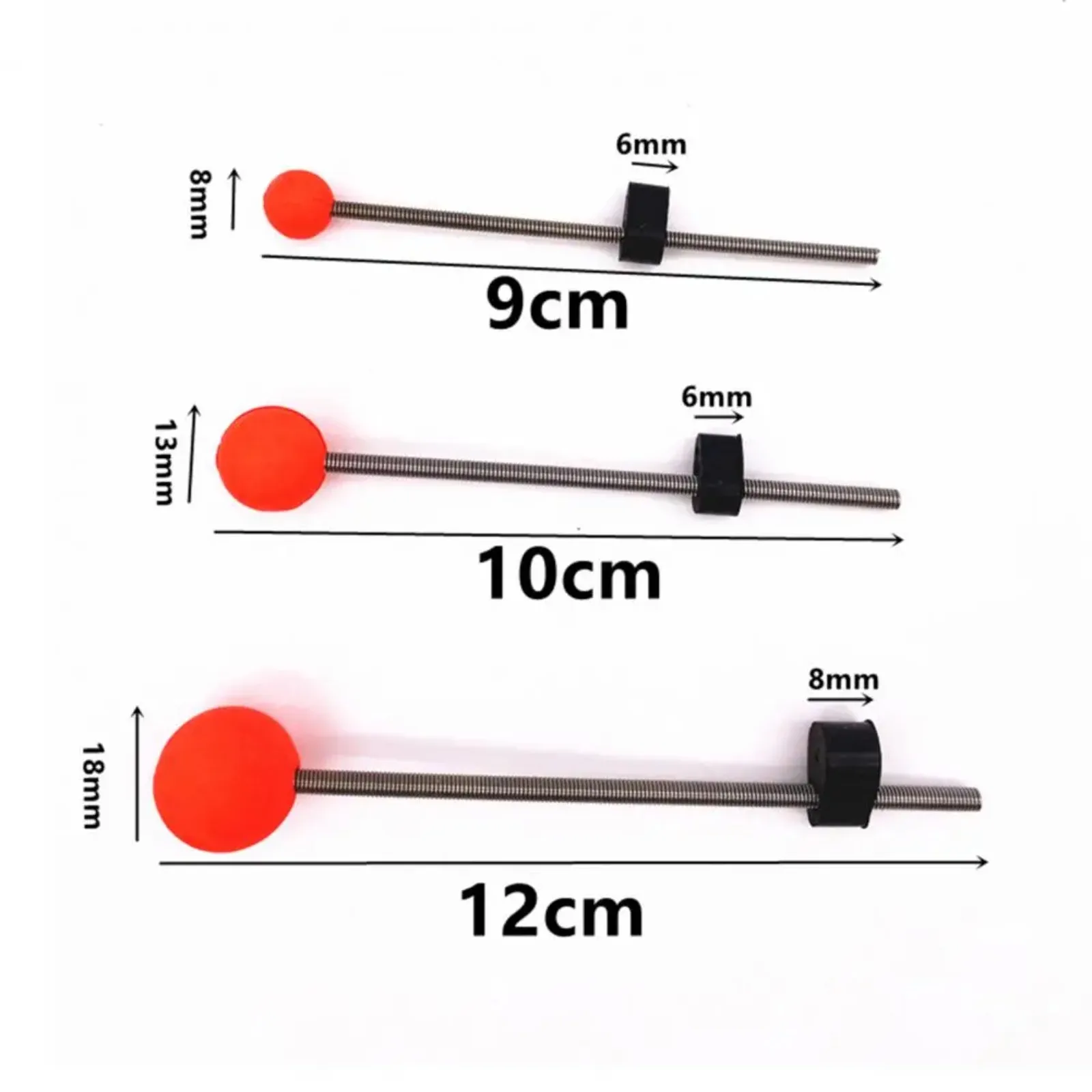 Red Fishing Pole Rod Tips Portable No Deformation Professional Winter Ice Fishing Rod Tackle Spring Balls