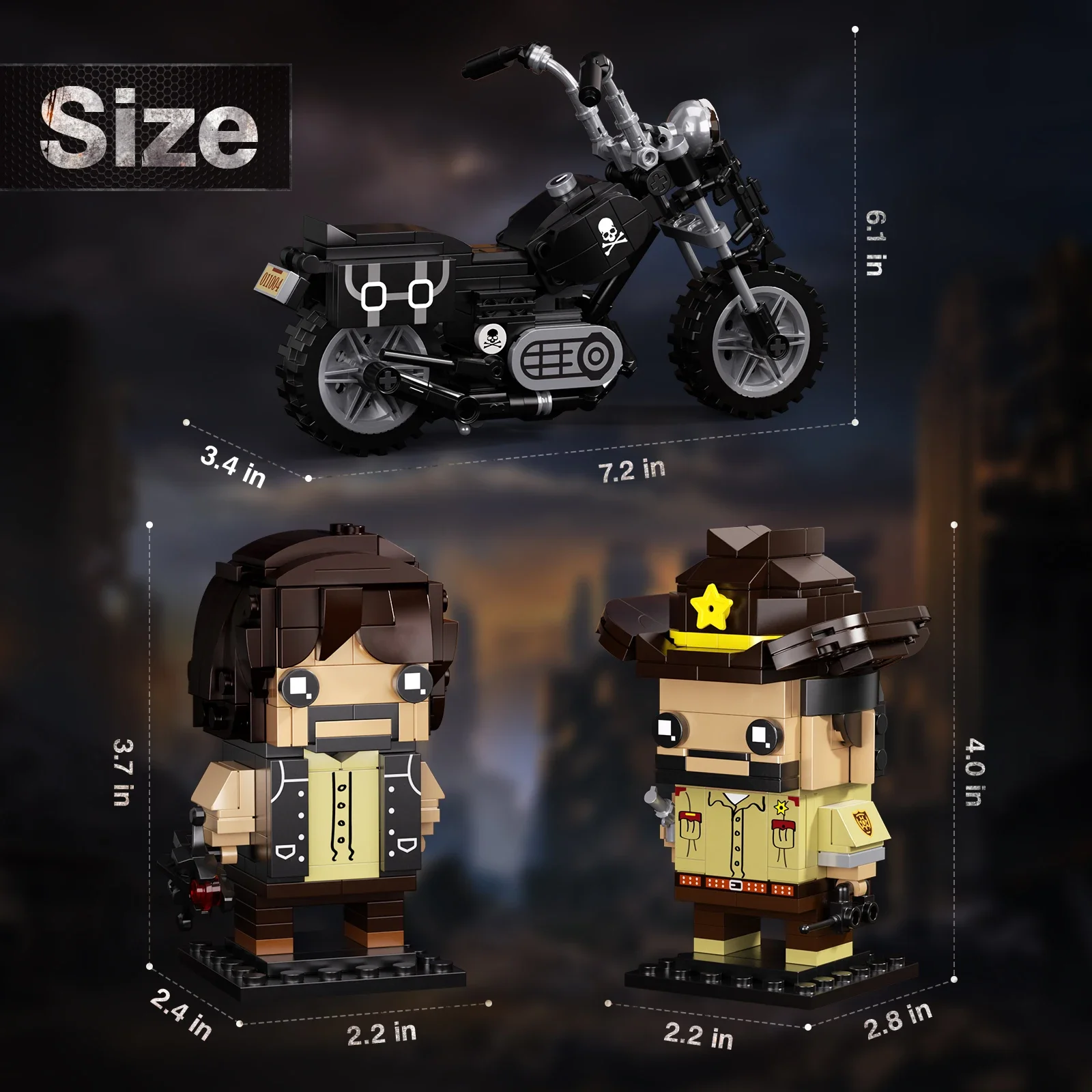 MOC Movie Walkings-Deaded Building Blocks Sets Figures Characters Ricks and Das Bricks Model Building Blocks Toy Childrens Gift