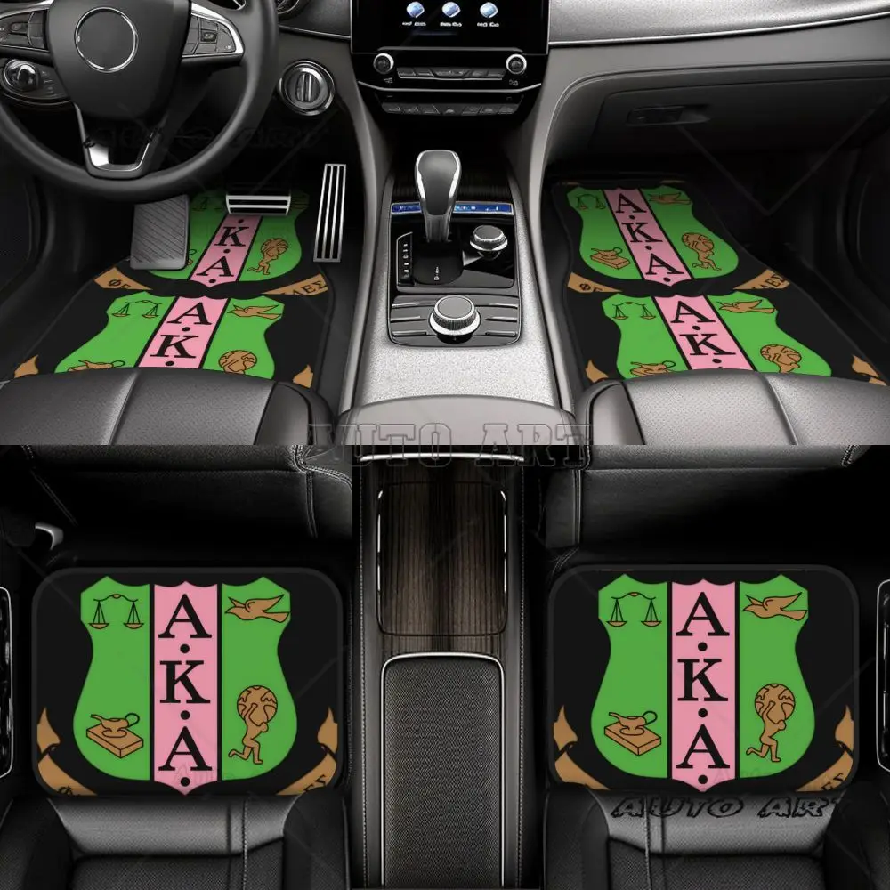 Alpha Kappa Alpha Sorority tappetini per Auto in gomma impermeabile 4 pezzi tappeti per pavimenti Auto tappeti tappetini antiscivolo per Auto tipo