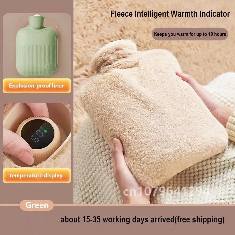 New Rabbit-like Plush Hot Water Bottle Lasting Warmth Large-capacity Pouring Water PVC Hand Warmers Warm Water Bags for neck