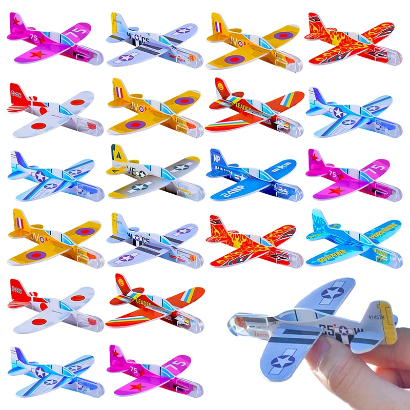 20Pcs Mini DIY Hand Throw Flying Glider Planes Foam Airplane Toys Kids Birthday Party Favors Gift Classroom Prize Goody Fillers