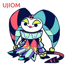 UJIOM 13cm × 12.7cm Fizzarolli Cute Doll Design Wall Stickers Lovely Graffiti Window Laptop Decals Creative Living Room Decor