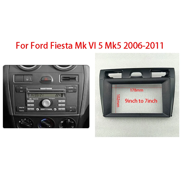 For Ford Fiesta Mk VI 5 Mk5 2006-2011 7/9INCH Car Radio Android Stereo Audio Screen Multimedia Video Player Cables Harness Frame