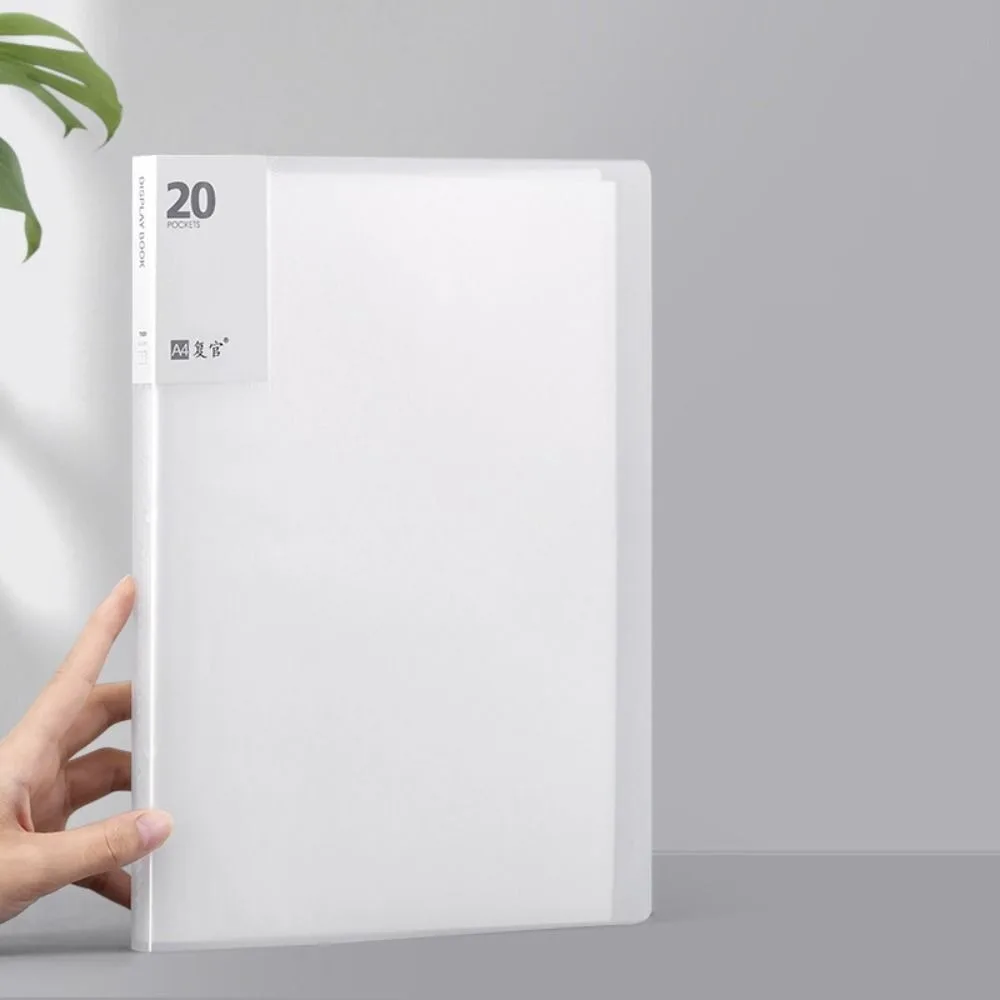 

Large Capacity A4 File Folder Waterproof Transparent Paper Organizer Dustproof 20/30/40/60/80/100 Sheets Document Container