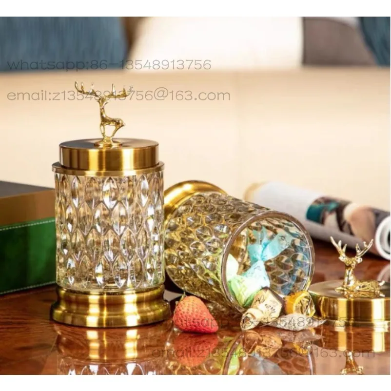 Crystal toothpick holder toothpick box household high value light luxury glass European style with lid Nordic household storage