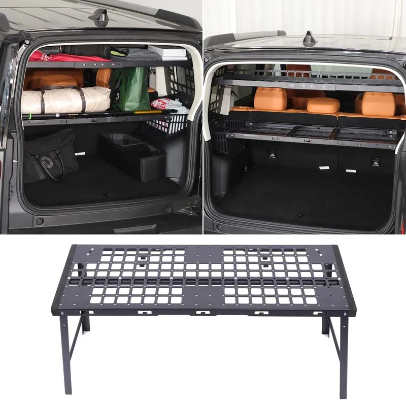 

1Pcs Aluminum alloy black For Haval Raptor 2023+ car trunk layered rack table storage rack car interior modification accessories