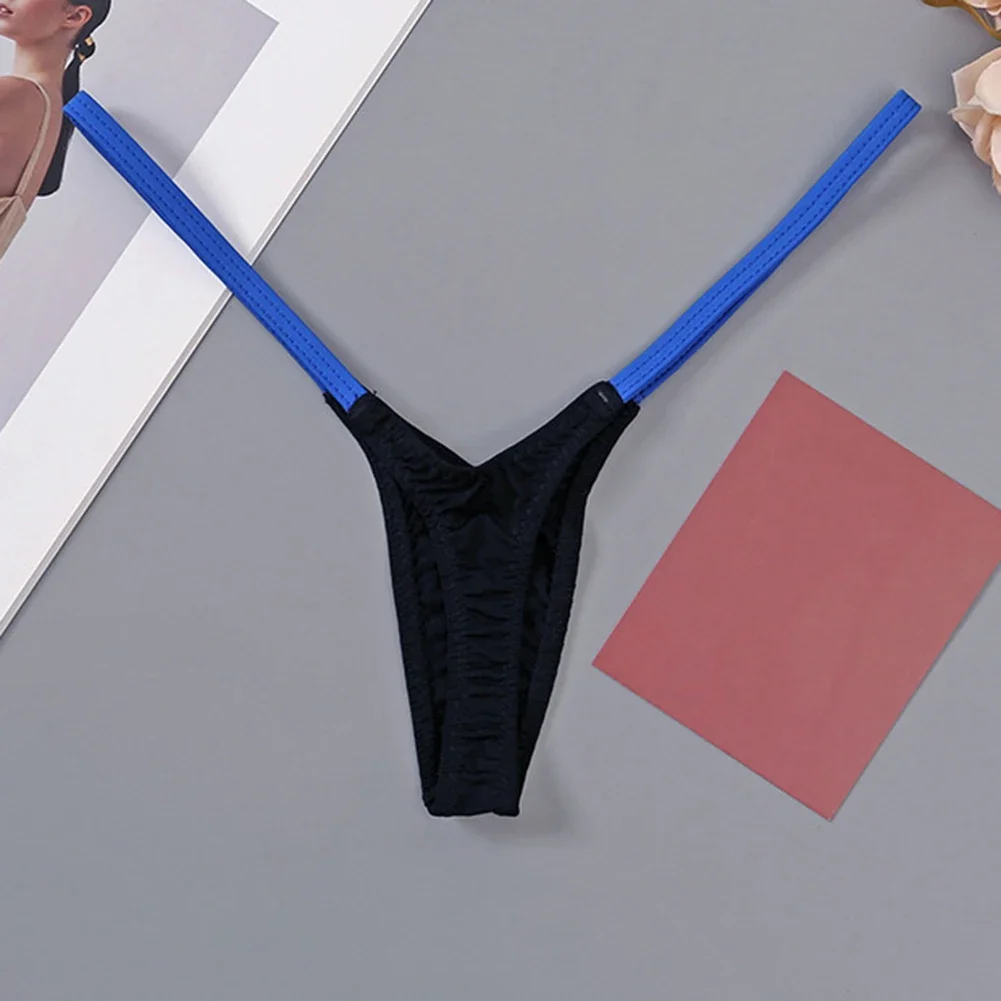 Womens T Back Sexy 18 Fancy Women Underwear Classic T Pants Thin Straps Low Waist Multi-color Stitching Elastic Erotic Lingerie image 4