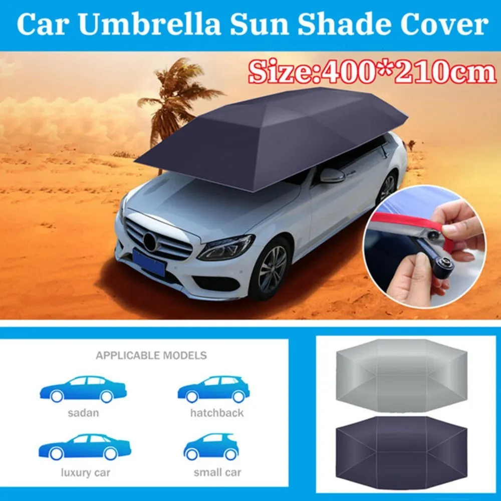 

4.2X2.2M Two-color Automatic Car Sunshade Mobile Canopy Sunshade Sun Protection Snow Automatic Car Coat Cover