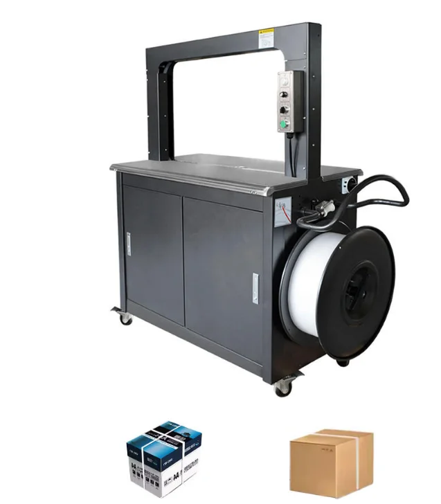 High-Speed Automatic Cardboard Box Bundling Machine 5MM PP Belt Strapping Machine for Carton Packaging