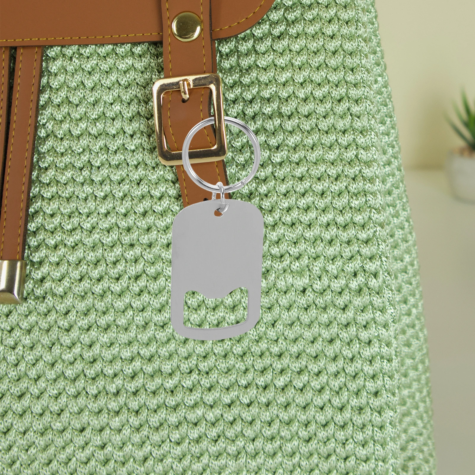 

2Pcs Stainless Steel Bottle Opener Keychain Compact Lightweight Travel Size Beverage Cap Remover Multi-Purpose Portable Metal